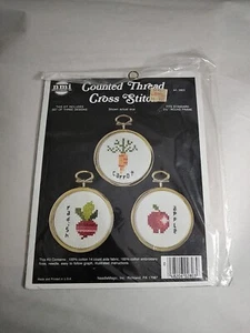 NEEDLE MAGIC INC Counted Cross Stitch Kit Vegetables Fruit Apple Carrot Radish - Picture 1 of 7