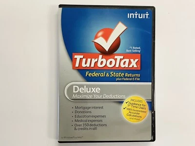 "BRAND NEW" TurboTax 2012 Deluxe. Federal and State + Federal E-file (Win/Mac) - Image 1 of 4
