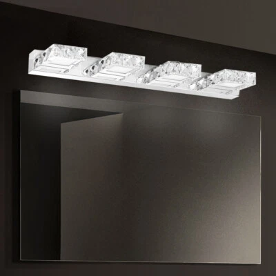 Lámpara Espejo LED Cristal Moderno Baño Tocador Lámpara Maquillaje Aplique de Pared Foto 1 de 4