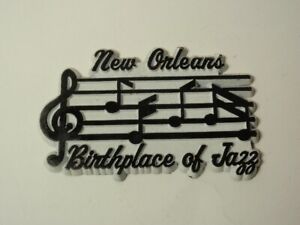New Orleans Birthplace of Jazz Rubber Refrigerator Magnet *STICKY*