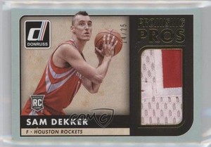 2015 Panini Donruss Promising Pros Jumbo Swatches Prime /25 Sam Dekker Rookie RC