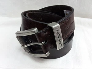 Carhartt Men’s Distressed Leather Belt Brown Brushed Nickel Hardware - Bild 1 von 9