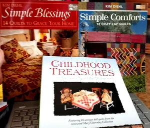 lot 3 books 2 Diehl quilting books 1 childhood treasures doll quilts waldvogel - Picture 1 of 7