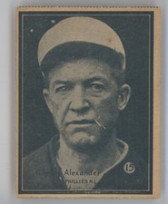 GROVER CLEVELAND ALEXANDER 1931 W-517 HAND CUT STRIP CARD PHILLIES CUBS HOF