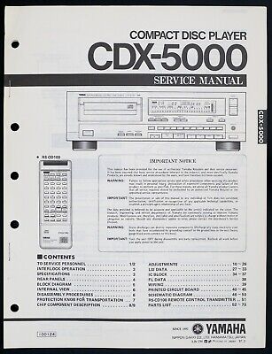 Original YAMAHA CD-Player CDX-5000+RS-CD100 Service-Manual/Diagram/Parts O138 • 77.50€