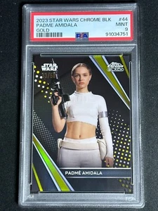2023 Star Wars Topps Chrome Black Gold Padme Amidala #44 PSA 9 MINT /50 SP POP 5 - Picture 1 of 2