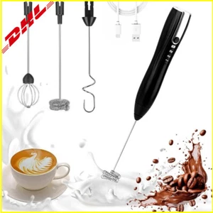 Handheld Milk Frother Electric Hand Foamer Blender Drink Mixer For Coffee Frappe - Bild 1 von 19
