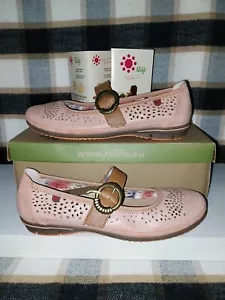 "RELIFE" UK6/EU39,LEATHER, HOOK AND EYE STRAP CLOSE SLIP-ONS, UNUSED UNWORN. - Picture 1 of 24