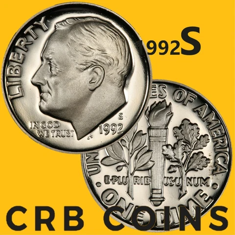 1992-S Proof Roosevelt Dime - (UNC) Clad KM#195a - D92SC Cover