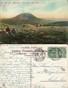 1913 French Levant Jerusalem Palestine Mount Tabor Lower Galilee Israel Postcard - Picture 1 of 3