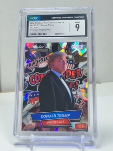 2024 Wild Card Alumination DT5 Donald Trump 45th President 4/4 CGC 9 Mint Black - Picture 1 of 3