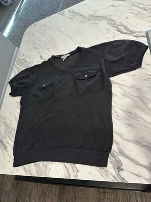 Blusa Top Vintage Lanvin Paris Malla Negra Grande Para Mujer’s  Foto 1 de 4