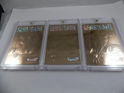 MARK MCGWIRE 1998 GEMS of the GAME 23K Gold cards w/ GENUINE OPAL (3 cards) - Image 1 of 3