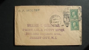 US SC 343 BROOKLYN, NY POSTAL COVER HISTORY 1910 - Picture 1 of 3
