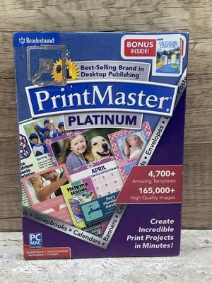 PrintMaster Platinum Desktop Publishing Software Windows 10 & MAC Sealed - Image 1 of 4