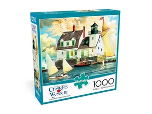 Buffalo Games Puzzle; Rockland Breakwater Light; by Charles Wysocki; 1000 pcs - Picture 1 of 3