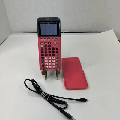 Texas Instruments TI-84 Plus CE Graphing Calculator - Pink - Tested Works W/Cord - Image 1 of 4