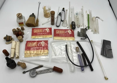 Juego parcial de laboratorio de experimentos de química Gilbert de colección Foto 1 de 4