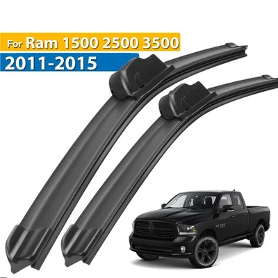 Juego de 2 escobillas limpiaparabrisas delanteras para Ram 1500 2500 3500 2011-2015 22"+22" Foto 1 de 4