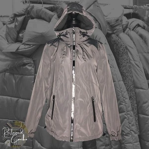 Michael Kors Women Gray Missy Faux Shearling Lined Zip Front Hooded Jacket Sz XS - Picture 1 of 14