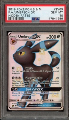 Pokemon Umbreon GX Hidden Fates Full Art #SV69 PSA 10 Gem Mint - Image 1 of 2