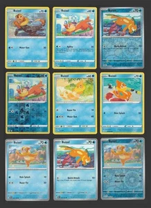 Buizel Pokemon Card Collection Set di 9 Carte Inglese Reverse Holo Tipo Acqua - Foto 1 di 1