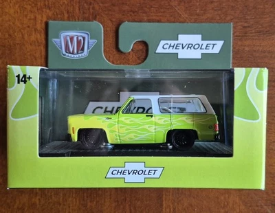 🔥 M2 Machines 1973 Chevy K5 Blazer — эксклюзивный выпуск Target — Green Flames 🔥  - Изображение 1 из 4