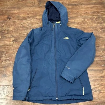 North Face Hyvent 2 in 1 Jacket Womens M Blue Green Ski Snowboard Fleece Shell - Image 1 of 4