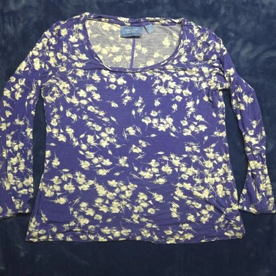 Simply Vera Vera Wang Petite Small Floral Long Sleeve Top - Image 1 of 3