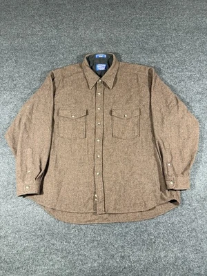Camisa Pendleton Exterior Lana Franela Vintage Años 90 XXL Marrón Abotonada 2XL Foto 1 de 4