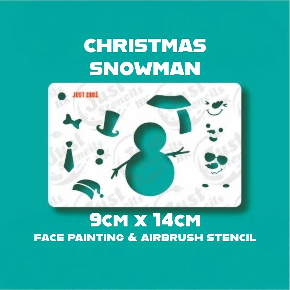 Christmas Snowman Stencil for face painting, crafting or decorating  - Image 1 of 1