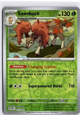 Sawsbuck Uncommon SV05: Temporal Forces 017/162 NM - Image 1 of 2
