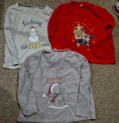 Round Neck christmas Pyjama Jumper tops x 3 Size 18 me to you boofle TU - Image 1 of 4
