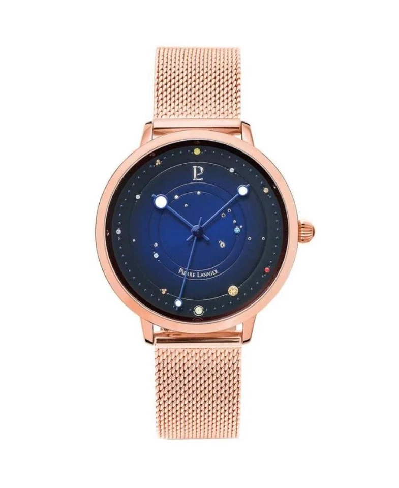 PIERRE LANNIER Mujer Analógico Cuarzo Informal Reloj Clásico Vestido Esfera Azul Impermeable Foto 1 de 4