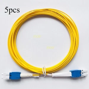 5PCS 3m 5m 7m LC to LC Duplex OS2 Fiber Optical Patch Cord LSZH Jumper Cable - Picture 1 of 8