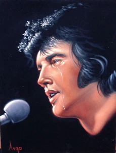 Elvis Presley by Argo, size 18x24, oil on black velvet  A52 - Picture 1 of 7