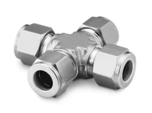1/8" Tube OD 316ss Union Cross Fitting IHARA MDXA-2-SS - Picture 1 of 2