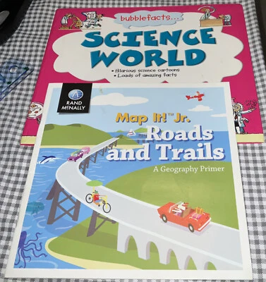 Bubblefacts Science World 2004 1st Edition, Map It Jr Roads&Trails 2020 Like New - Image 1 of 4