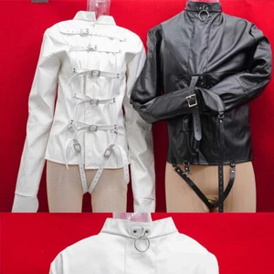 Straight Jacket Asylum Body Harness Armbinder Costume Straitjacket Clubwear US - Picture 1 of 41