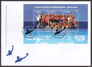 CROATIA - 2024 WORLD WATER / AQUATICS POLO CHAMPIONSHIPS / SPORTS MS - FDC - Picture 1 of 4