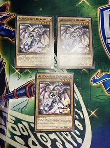 Yugioh! Alexandrite Dragon x3 LDK2-ENK12 Playset NEW Unlimited NM/M - Picture 1 of 2