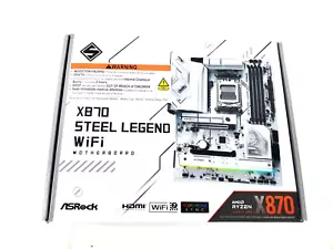 ASRock X870 STEEL LEGEND WIFI AM5 AMD X870 SATA 6Gb/s ATX Motherboard(READ) - Picture 1 of 7