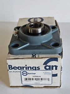 AMI LAGER ASAHI UCP305-16 LAGER 4-SCHRAUBEN FLANSCH F305 NEU IM KARTON - Bild 1 von 12