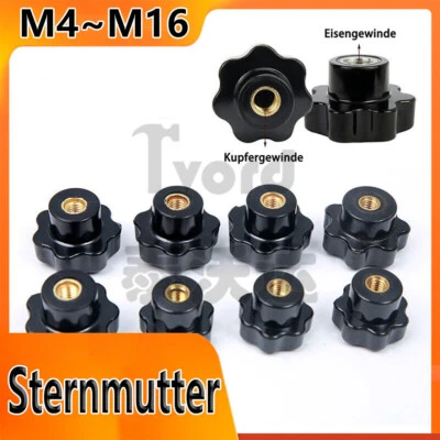 Sterngriff Rändelschraube Sternmutter M4 M5~M16 Sternschraube Flügelschrauben - Bild 1 von 4