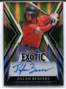 2023 LEAF EXOTIC BASEBALL DYLAN BEAVERS CHAMELEON PRISMATIC AUTO AUTOGRAPH 2/7