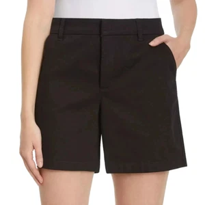 Gloria Vanderbilt Women's Chino Shorts, Black, Size-10 - Picture 1 of 3