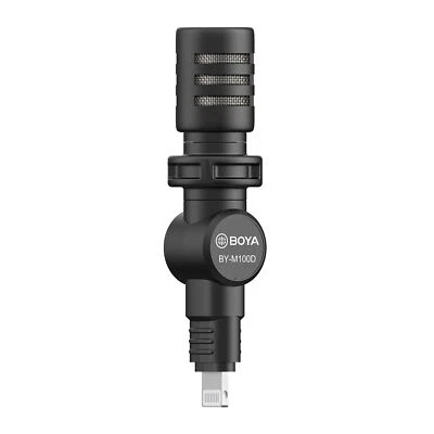 BOYA BY-M100D External Microphone for iPhone, iPad, iOS - Mini Mic, 180° Swivel  - Image 1 of 4