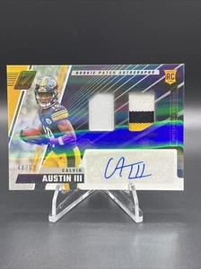 2022 Zenith 2 Patch RPA /50 Calvin Austin III #236 Rookie Patch Auto RC Steelers - Picture 1 of 2