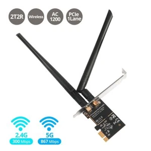 Tarjeta PCIe inalámbrica SIIG LB-WR0011-S1 2T2R doble banda WiFi Ethernet AC1200 - Imagen 1 de 5