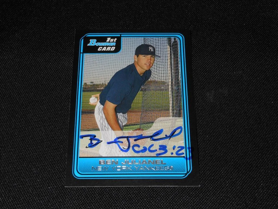 NY Yankees Ben Julianel Signed 2006 Bowman Autograph Card #B63  TOUGH  113 - Image 1 of 1